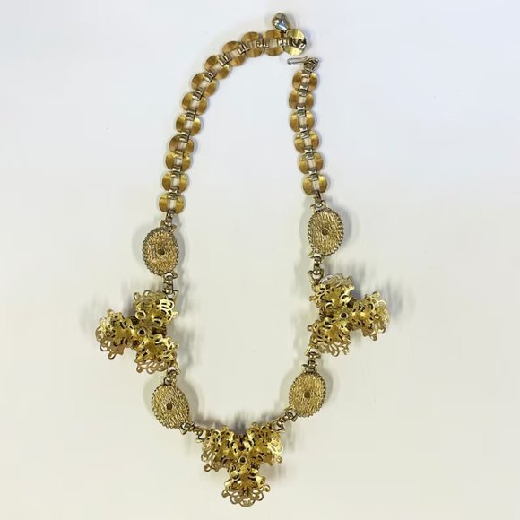 Vintage Selro Pearl & Aurora Borealis Crystal Gold Chain Necklace - Picture 5 of 9